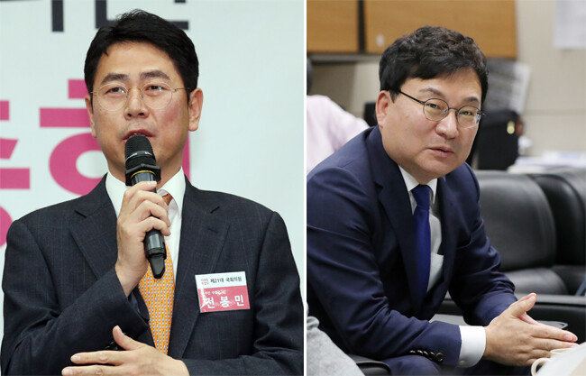 신규 등록 의원 중 증권 보유 신고액 1위를 차지한 국민의힘 전봉민 의원(왼쪽)과 여당 1위를 차지한 더불어민주당 이상직 의원. [뉴스1]