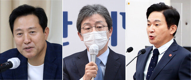 오세훈 전 서울시장, 유승민 전 의원, 원희룡 제주지사(왼족부터). [뉴스1] 
