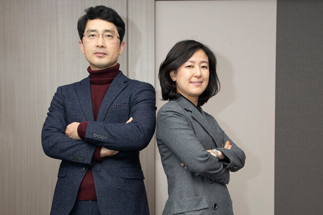 청년국민의힘 공동대표를 맡은 국민의힘 김병욱 의원(좌)과 같은 당 황보승희(우) 의원. [조영철 기자]