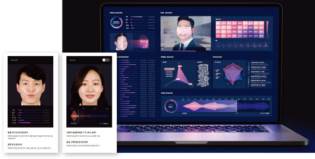 코로나19 사태로 비대면이 활성화하면서 ‘AI 면접’을 도입하는 
기업이 늘고 있다. [(주)마이다스아이티 홈페이지 캡처]