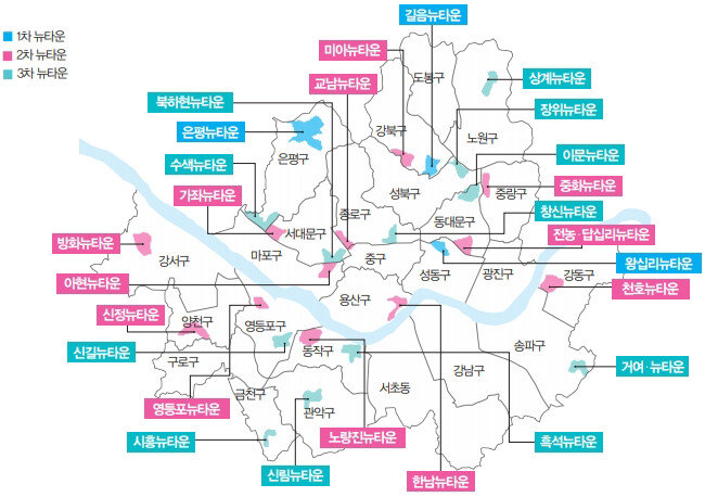 서울 재개발 뉴타운 현황도. [사진 제공 · 김학렬]