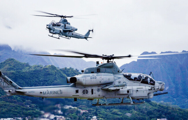 미군 AH-1Z 공격헬기. [사진 제공 · 미 해병대]