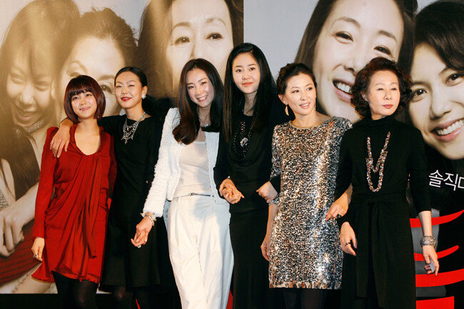 영화 ‘여배우들’에 출연한 김옥빈, 김민희, 최지우, 고현정, 이미숙, 윤여정(왼쪽부터). [동아DB]
