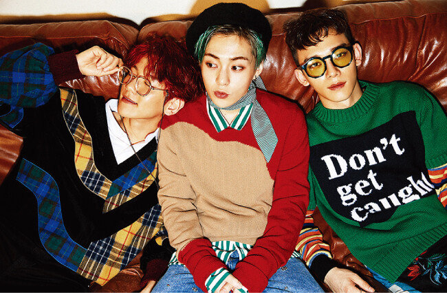 EXO-CBX(첸백시)의 백현, 시우민, 첸(왼쪽부터). [뉴스1]