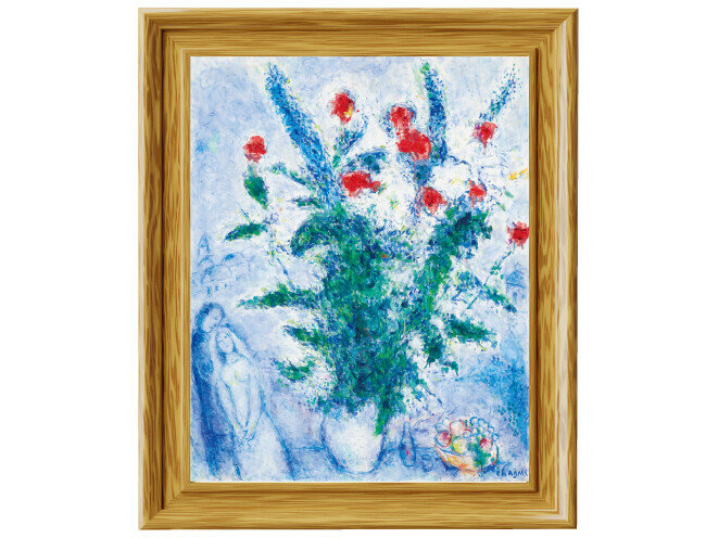 고(故) 이건희 삼성전자 회장이 기증한 마르크 샤갈의 ‘붉은 꽃다발과 연인들’(1975). [사진 제공 · 삼성]