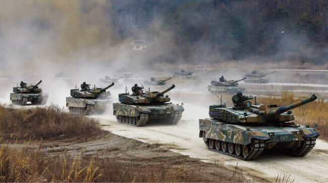현대로템 K2 흑표 전차. [ 김재명 동아일보 기자]