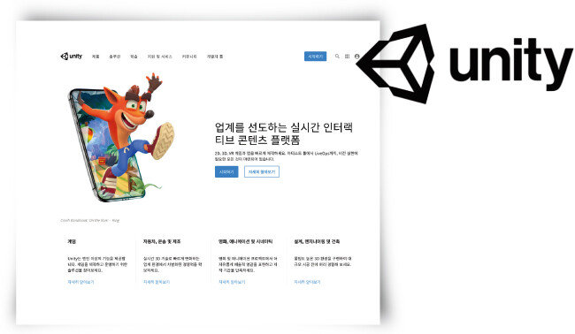 유니티 소프트웨어는 게임뿐 아니라 자동차, 건축, 교육 등으로 사업 영역을 확대하고 있다. [유니티 소프트웨어 홈페이지 캡처]