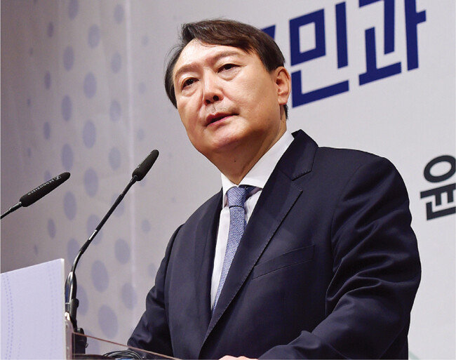 6월 29일 서울 서초구 매헌윤봉길의사기념관에서 윤석열 전 검찰총장이 대선 출마를 공식 선언했다. [동아DB]