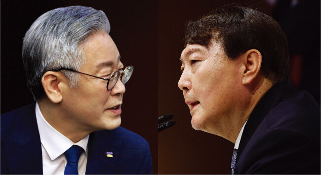 이재명 경기도지사(왼쪽)와 윤석열 전 검찰총장. [뉴스1]
