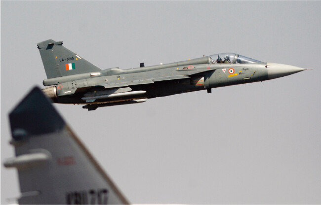 인도 국영 방위산업체 힌두스탄항공(HAL)의 테자스 전투기. [뉴시스]