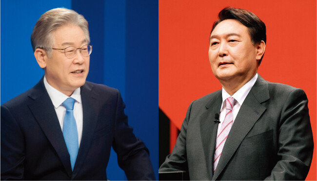 더불어민주당 이재명 대선후보(왼쪽)와 국민의힘 윤석열 대선후보. [동아DB]