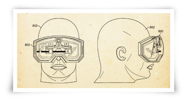 초기 애플 AR헤드셋 스케치 이미지. [미국 특허청]