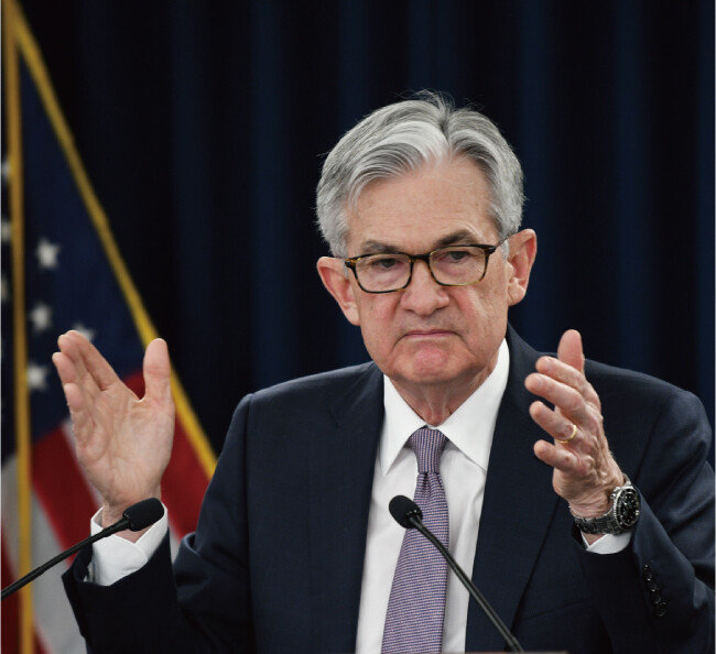 제롬 파월 미국연방준비제도 의장은 높은 인플레이션이 지속될 경우 금리를 더 인상하겠다고 밝혔다. [뉴시스]