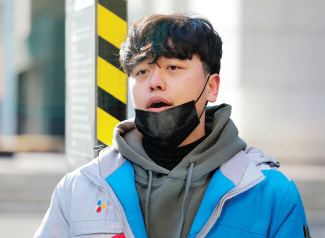 김슬기 비노조택배기사연합 대표. [송은석 동아일보 기자]