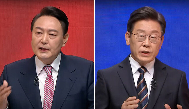 윤석열 대통령 당선인(왼쪽)과 더불어민주당 이재명 대선 후보. [동아DB]