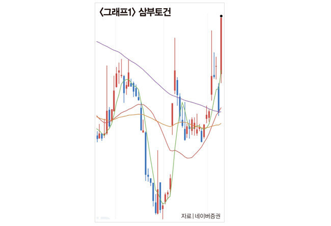 윤석열 대통령 당선인 테마주로 분류되는 삼부토건 주가가 3월 10일 29.89% 상승하며 장을 마감했다.