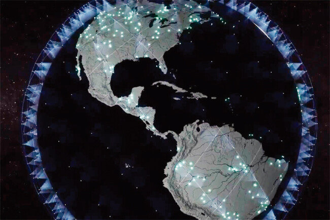 위성을 통해 지구 전역에 인터넷 서비스를 제공하는 우주탐사기업 스페이스X의 스타링크. [스페이스X 홈페이지]