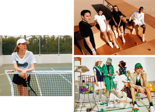 다양한 브랜드가 테니스 관련 라인을 새롭게 선보이고 있다. [사진 제공 · LF, 사진 제공 · 휠라, 사진 제공 · 코오롱인더스트리Fnc]