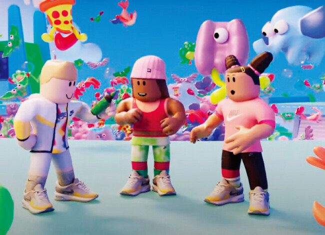 스포츠 브랜드 나이키가 메타버스 플랫폼 로블록스에 마련한 디지털 테마파크 ‘나이키랜드’. [사진 제공 · 나이키]