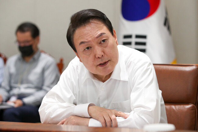 윤석열 대통령이 5월 30일 용산 대통령실에서 수석비서관회의를 주재하고 있다. [동아DB]