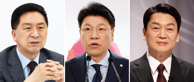 국민의힘 김기현, 장제원, 안철수 의원(왼쪽부터). [동아DB]