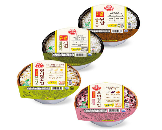 오뚜기의 프리미엄 즉석밥 라인인 ‘식감만족’. [사진 제공 · 오뚜기]