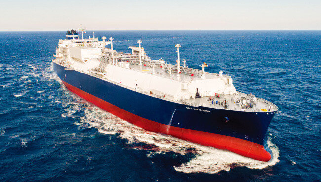 한국조선해양이 건조한 액화천연가스(LNG) 운반선. [사진 제공 · 한국조선해양]