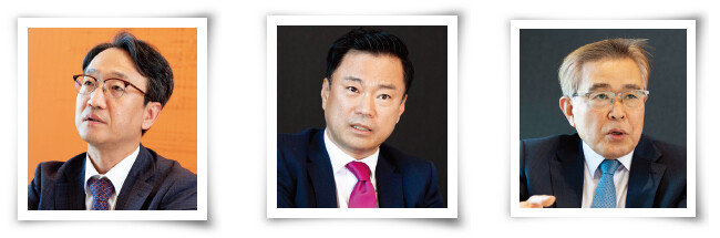 이경준 변호사. 박기정 영국변호사. 김효원 고문(왼쪽부터). [지호영 기자]