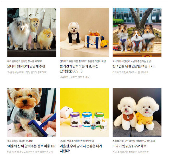 모나미가 운영하는 모나미펫. [모나미펫 홈페이지 캡처]