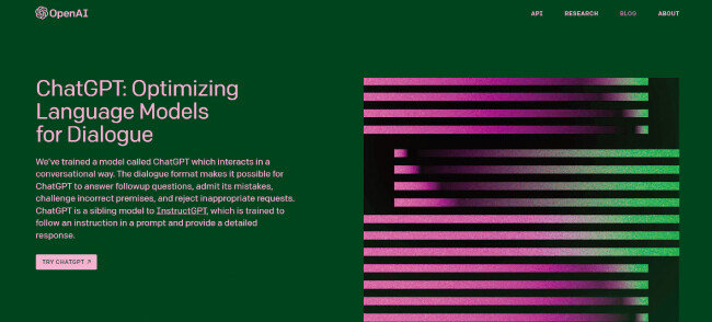 인공지능(AI) 챗봇 ‘챗GPT’ 개발사 ‘오픈AI(OpenAI)’의 웹사이트 화면. [오픈AI 웹사이트 캡처]