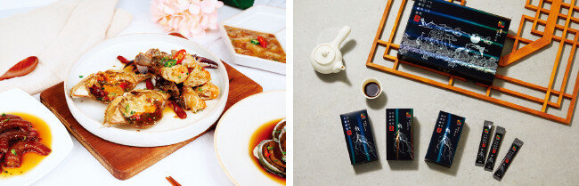 ‘바른장인’의 대표 상품인 간장게장 등 각종 해산물장(왼쪽). ‘보고바이오’의 대표 상품인 ‘산삼비책원’. [바른장인 제공, 보고바이오 제공]