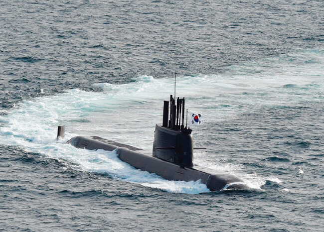 한국 해군 잠수함 도산안창호함. [해군 제공]