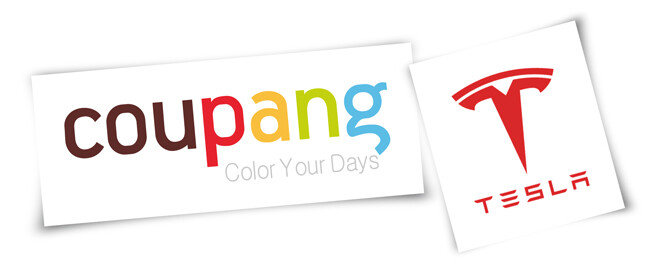 성장 시장 선점, 독점적 지위를 목표로 하는 쿠팡이나 테슬라 같은 기업은 대표적인 성장주로 꼽힌다. [쿠팡 홈페이지 캡처, 테슬라 홈페이지 캡처]