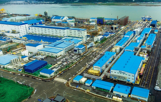 전남 광양시 율촌산업단지에 위치한 포스코홀딩스의 2차전지 소재 원료 및 소재 생산 시설. [포스코퓨처엠 제공]
