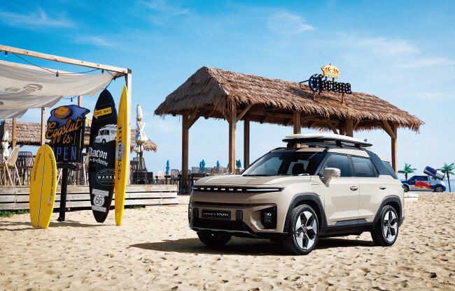 KG모빌리티가 9월 출시 예정인 전기차 모델 ‘토레스 EVX’. [KG모빌리티 제공]