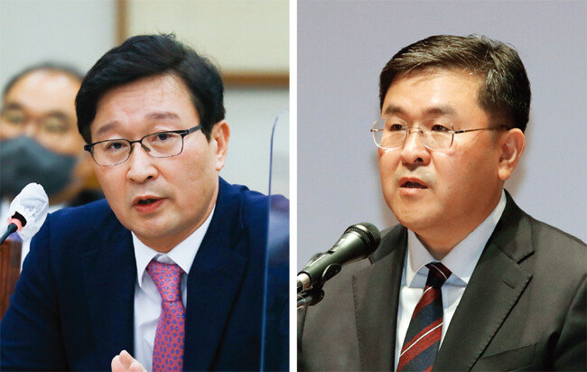 송경호 서울중앙지검장(왼쪽)과 양석조 대검 반부패부장. [동아DB, 뉴시스]