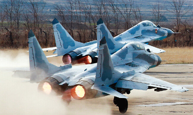 북한 공군 MIG-29 전투기. [뉴시스]