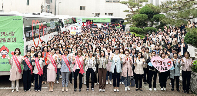 6월 열린 제1172차 유월절사랑 생명사랑 헌혈릴레이에 여수, 순천, 광양, 보성 일대에서 170여 명이 동참해 고귀한 생명나눔을 실천했다. [하나님의 교회 제공]