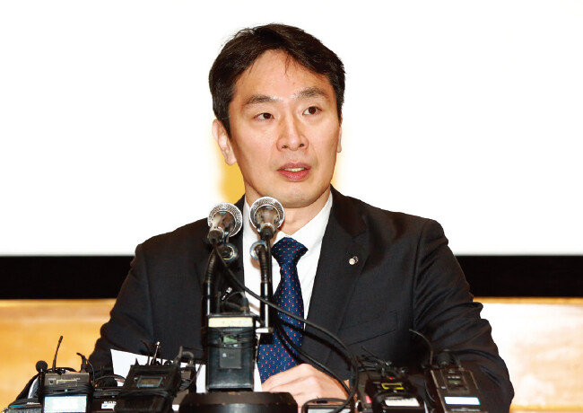 이복현 금융감독원장이 2월 6일 업무계획 기자간담회에서 모두 발언을 하고 있다. [금융감독원 제공]