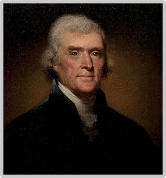 토머스 제퍼슨 초상화. [White House Historical Association]