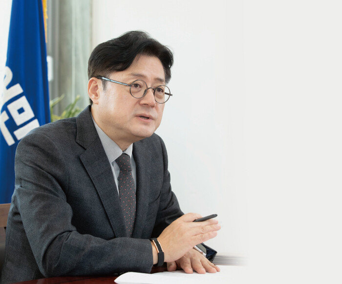 홍익표 더불어민주당 원내대표. [지호영 기자]
