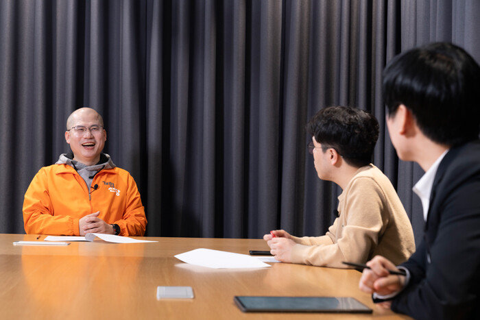 3월 13일 서울 서대문구 동아일보 충정로사옥에서 녹화된 여의도 고수 8회에 출연한 곽대중 개혁신당 대변인. [홍태식 객원기자]