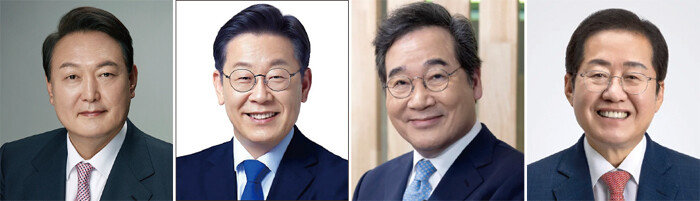 20대 대선에 앞서 이뤄진 대통령 후보 여론조사에서 윤석열, 이재명, 이낙연, 홍준표 등 법과대학 출신 정치인이 상위권을 차지했다. [동아DB]