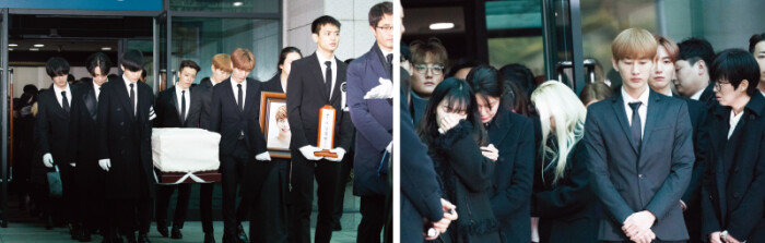 12월 21일 고(故) 샤이니 종현의 발인식이 서울아산병원에서 엄수됐다. [지호영 기자]