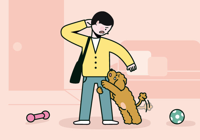 혼자 있는 것을 힘들어하는 반려견은 보호자가 외출 낌새를 보일 때부터 긴장 상태에 놓인다. [GettyImages]
