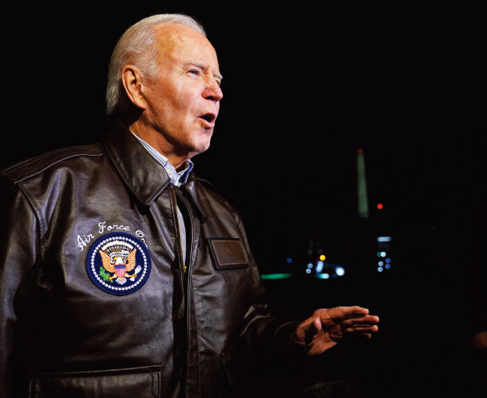 조 바이든 미국 대통령이 2022년 11월 17일(현지 시간) 백악관에서 동남아시아 순방 성과를 설명하고 있다. [뉴시스]