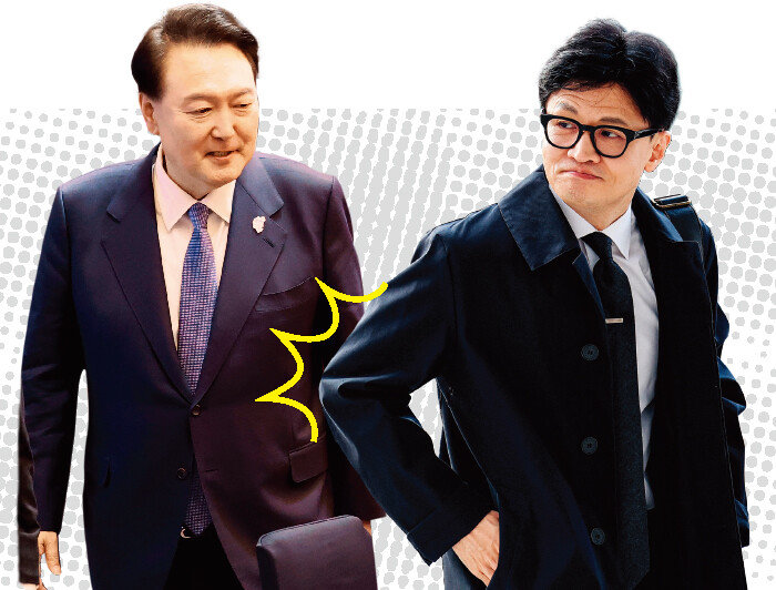 윤석열 대통령(왼쪽)과 국민의힘 한동훈 비상대책위원장. [동아DB]