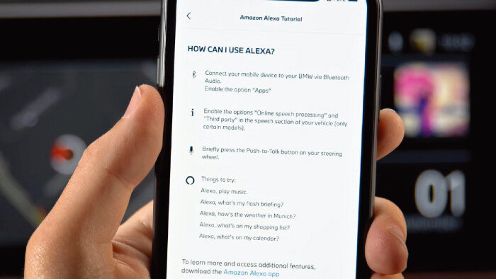 아마존 LLM ‘알렉사’와 연동된 BMW 자동차. [BMW 제공]