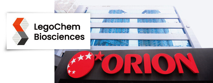 오리온(오른쪽)은 1월 15일 레고켐바이오 최대주주로 올라섰다고 공시했다. [뉴시스]