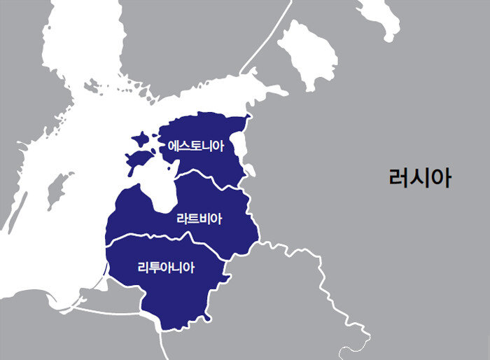러시아의 우크라이나 침공을 계기로 발트3국이 안보 위협에 휩싸이고 있다. [위키피디아]